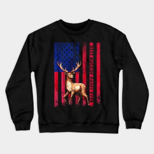 Best Buckin Pappy Ever US Flag Hunting Crewneck Sweatshirt